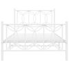 vidaXL Estructura cama sin colchón con estribo metal blanco 100x200 cm