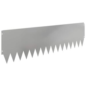 vidaXL Borde de C&eacute;sped 10 uds. 103 x 30 cm Acero Plateado