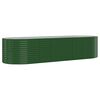 vidaXL Jardinera arriate acero galvanizado verde 322x100x68 cm