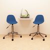vidaXL Sillas de comedor giratorias 2 unidades tela azul