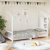 vidaXL Estructura de cama para ni&ntilde;os madera de pino blanco 90x190 cm