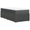 vidaXL Cama box spring con colchón tela gris oscuro 90x190 cm