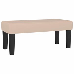vidaXL Banco de cuero sint&eacute;tico color capuchino 70x30x30 cm