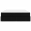 vidaXL Estructura de cama con colch&oacute;n con colch&oacute;n 2 pcs Negro tela