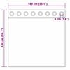 vidaXL Cortinas Opacas con Anillas 2 pcs Puro 140 x 140 cm Poli&eacute;ster