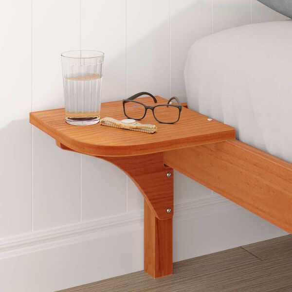 vidaXL Estructura de cama Marr&oacute;n cera 140 x 200 cm