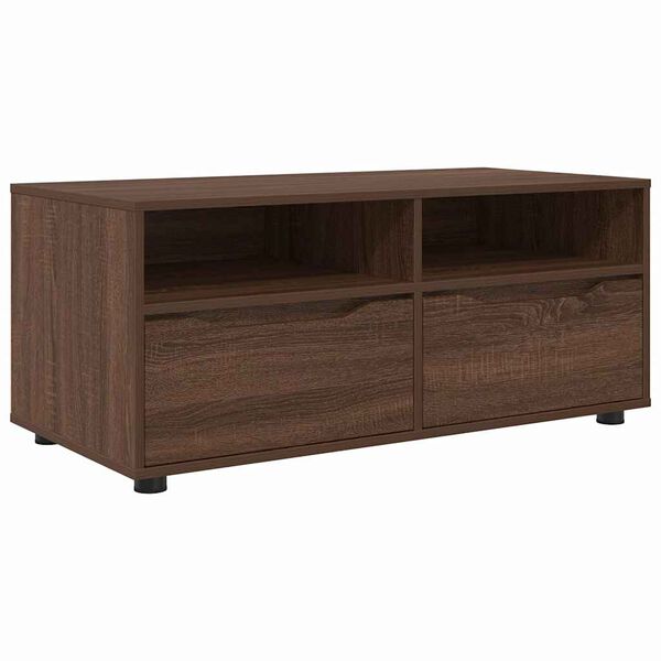 vidaXL Gabinete de TV con caj&oacute;n Roble Marr&oacute;n 100 x 48 x 43 cm