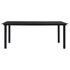 vidaXL Juego de comedor de jard&iacute;n 7 piezas rat&aacute;n PVC negro