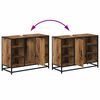 vidaXL Juego de muebles de ba&ntilde;o con estante 2 pcs Madera envejecida
