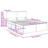 vidaXL Estructura de cama con cabecera Madera vieja 150 x 200 cm