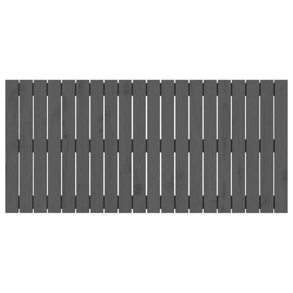 vidaXL Cabecero de cama de pared madera maciza pino gris 127,5x3x60 cm