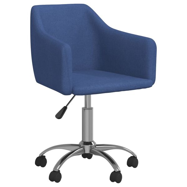 vidaXL Sillas de comedor giratorias 2 unidades tela azul