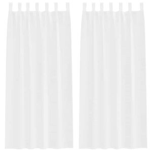 vidaXL Cortina de Voil&eacute; con cortinas 2 pcs 245 x 140 cm Poli&eacute;ster