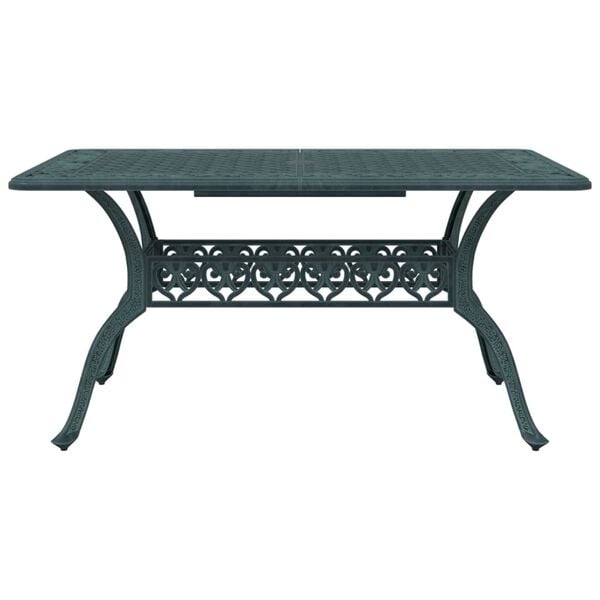 vidaXL Juego de comedor de jard&iacute;n 5 piezas aluminio fundido verde