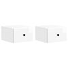 vidaXL Mesita de Noche de Pared 2 pcs Brillante 34,5 x 33 x 20 cm