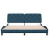vidaXL Estructura de cama con LED sin colch&oacute;n terciopelo azul 180x200 cm