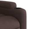 vidaXL Sill&oacute;n reclinable de masaje el&eacute;ctrico tela marr&oacute;n oscuro