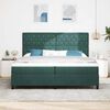 vidaXL Cama tipo Box Spring Verde oscuro 200 x 200 cm Terciopelo