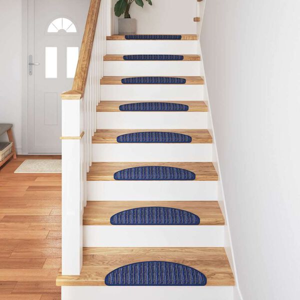 vidaXL Alfombras autoadhesivas para escaleras 15 pcs Azul