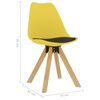 vidaXL Juego de comedor 5 piezas 80x80 cm negro y amarillo