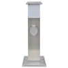 vidaXL Columna con enchufes de jardín con lámpara acero inoxidable