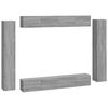 vidaXL Set de muebles para TV 8 pzas madera contrachapada gris Sonoma