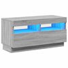 vidaXL Mueble de TV con luces LED gris Sonoma 80x35x40 cm