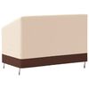 vidaXL Cubierta de banco de 2 plazas Oxford 600D beige 132x71x56/81 cm