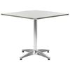 vidaXL Mesa de jard&iacute;n de aluminio plateado 80x80x70 cm