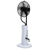 vidaXL Ventilador nebulizador de pie y mando a distancia blanco negro