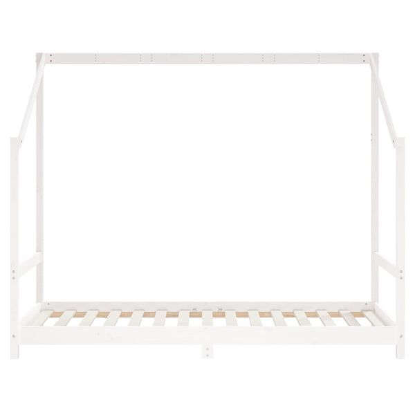 vidaXL Estructura de cama para ni&ntilde;os madera de pino blanco 90x190 cm