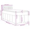 vidaXL Cama box spring con colch&oacute;n tela marr&oacute;n oscuro 90x200 cm