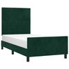 vidaXL Estructura cama sin colch&oacute;n terciopelo verde oscuro 100x200 cm