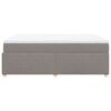 vidaXL Cama box spring con colch&oacute;n tela gris taupe 160x200 cm