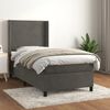 vidaXL Cama box spring con colch&oacute;n terciopelo gris oscuro 90x190 cm