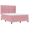 vidaXL Cama tipo Box Spring con colch&oacute;n Rosa 200 x 160 cm Terciopelo