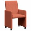 vidaXL Sillas de Comedor con Ruedas 2 pcs Rojo naranja 57 x 66 x 94 cm