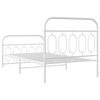 vidaXL Estructura cama sin colchón con estribo metal blanco 100x190 cm