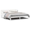 vidaXL Estructura de cama con cabecero sin colch&oacute;n blanco 180x200 cm