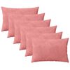 vidaXL Funda de almohada 6 pcs HEERLEN Rosa 40 x 60 cm Terciopelo