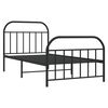 vidaXL Estructura cama sin colchón con estribo metal negro 107x203 cm