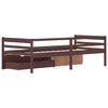 vidaXL Estructura cama almacenaje sin colchón marrón oscuro 90x200 cm