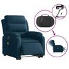 vidaXL Sill&oacute;n reclinable de masaje el&eacute;ctrico elevable terciopelo azul