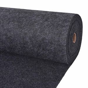 vidaXL Alfombra Gris antracita 1,2 x 15 m Poli&eacute;ster