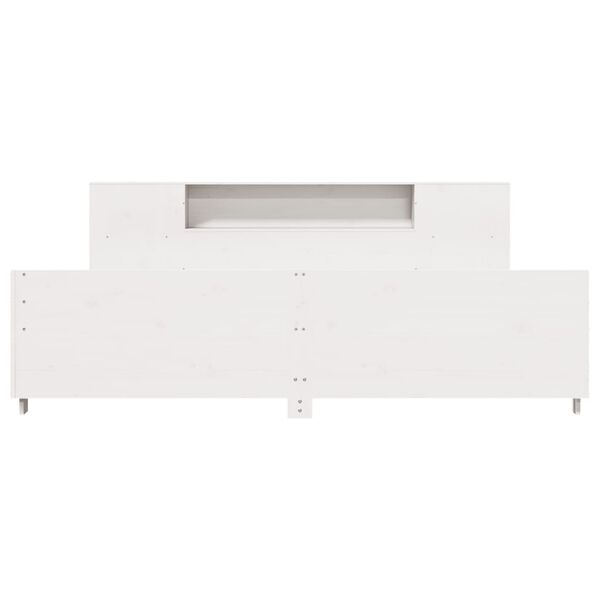 vidaXL Cama sin colchón madera maciza de pino blanca 180x200 cm