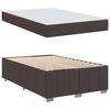 vidaXL Estructura de cama con colch&oacute;n Marr&oacute;n Oscuro 120 x 200 cm tela
