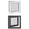vidaXL Ventana de s&oacute;tano RISOR 50 x 50 cm PVC y vidrio Gris antracita