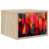 vidaXL Mesita de noche de pared HEESCH Roble Sonoma 36 x 33 x 25 cm