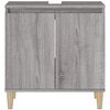 vidaXL Armario de lavabo madera contrachapada gris Sonoma 58x33x60 cm