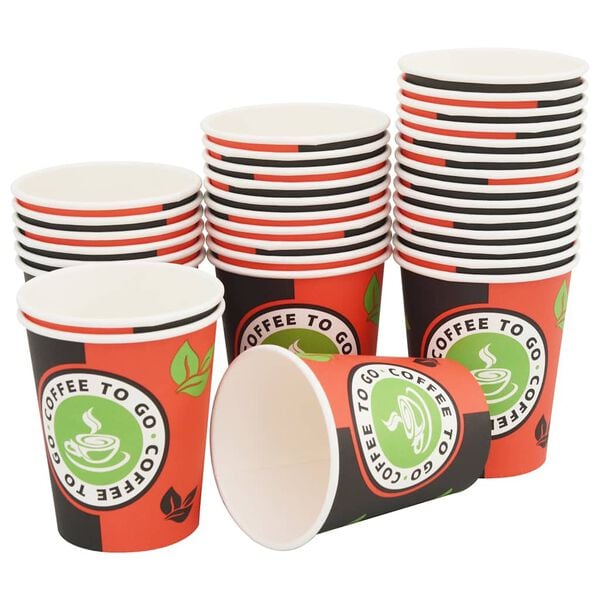 vidaXL Vasos desechables para café 1000 unidades papel 240 ml 8 oz